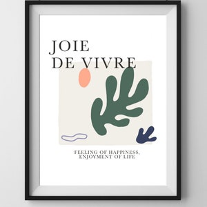 Joie De Vivre / Joy of Living Wall Print / Printable / Digital ...