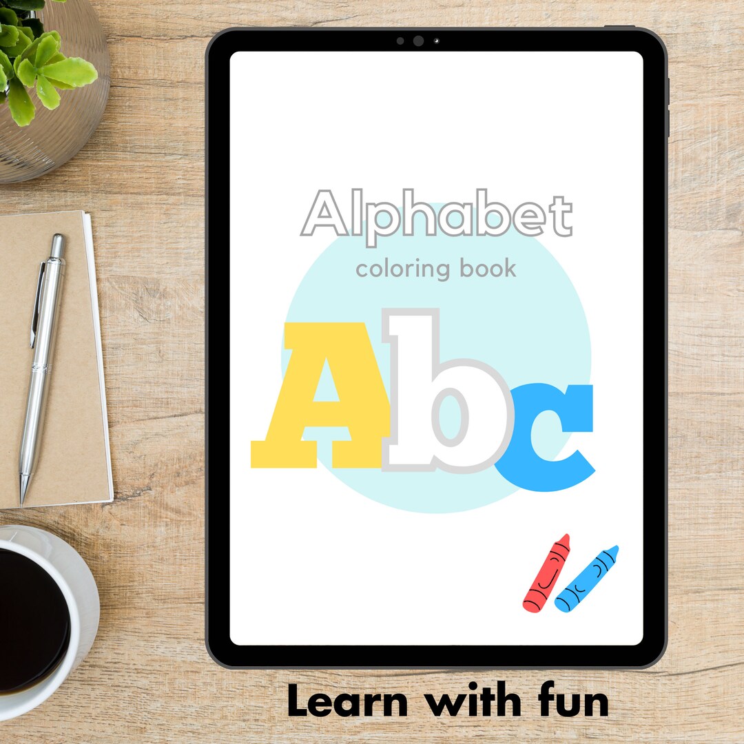 Baby First Book Abc Kids Book Printable Abc Book Etsy