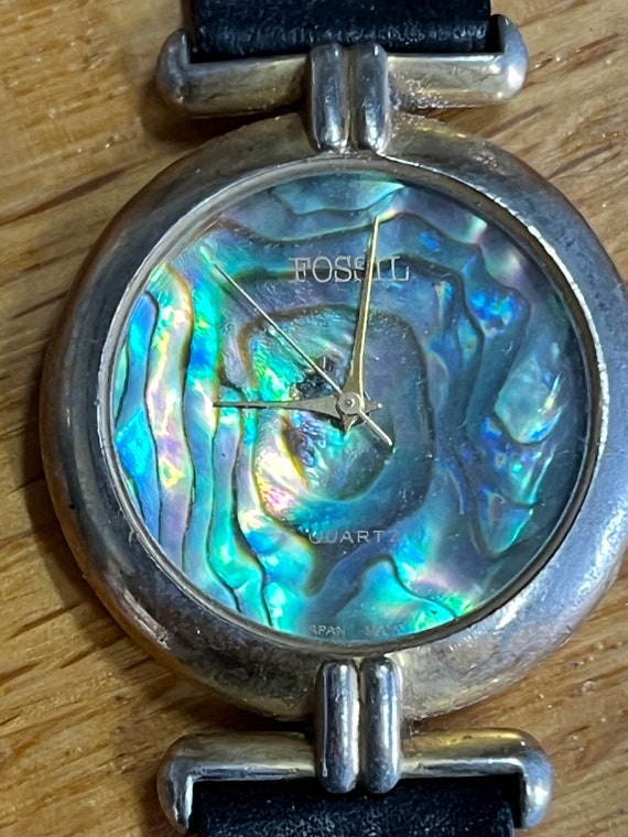 Fossil Quartz Abalone Watch