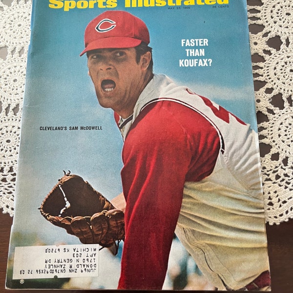 Sports Illustrated May 23, 1966 Magazine. Faster Than Koufax?  Cleveland's Sam McDowell