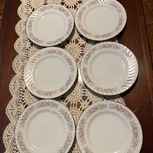 Teahouse Rose Fine China Bread Plates set of 6