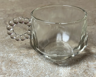 Imperial Glass Punch Bowls with Beaded Handle (set of 6)