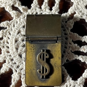 Brass Tone Money Clip with Dollar Sign