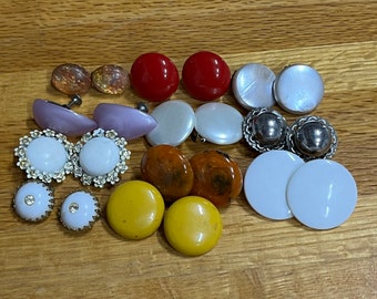 Vintage Clip On Earrings - 11 Pairs