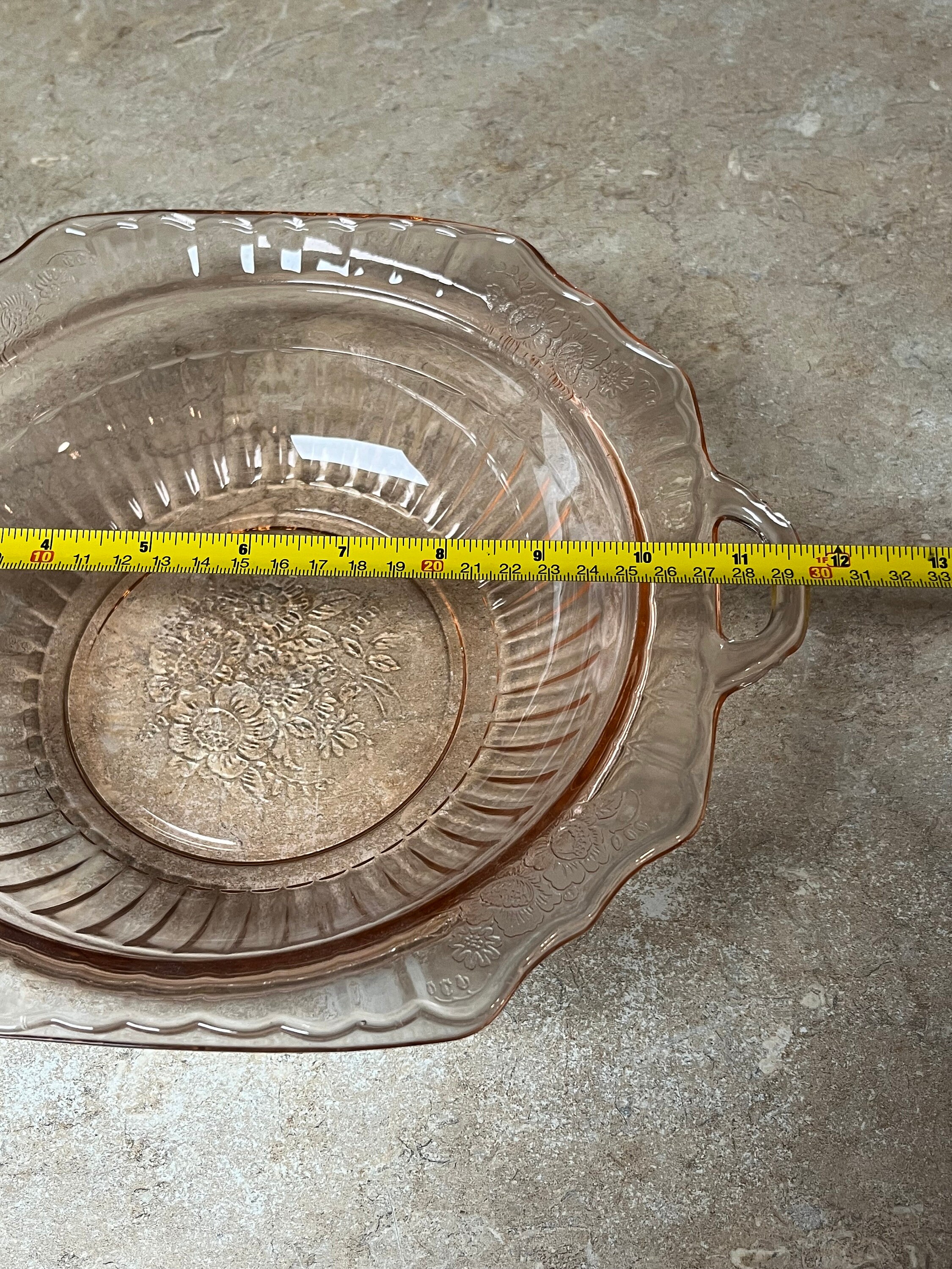 Rose Passion Bowl in Green & Pink