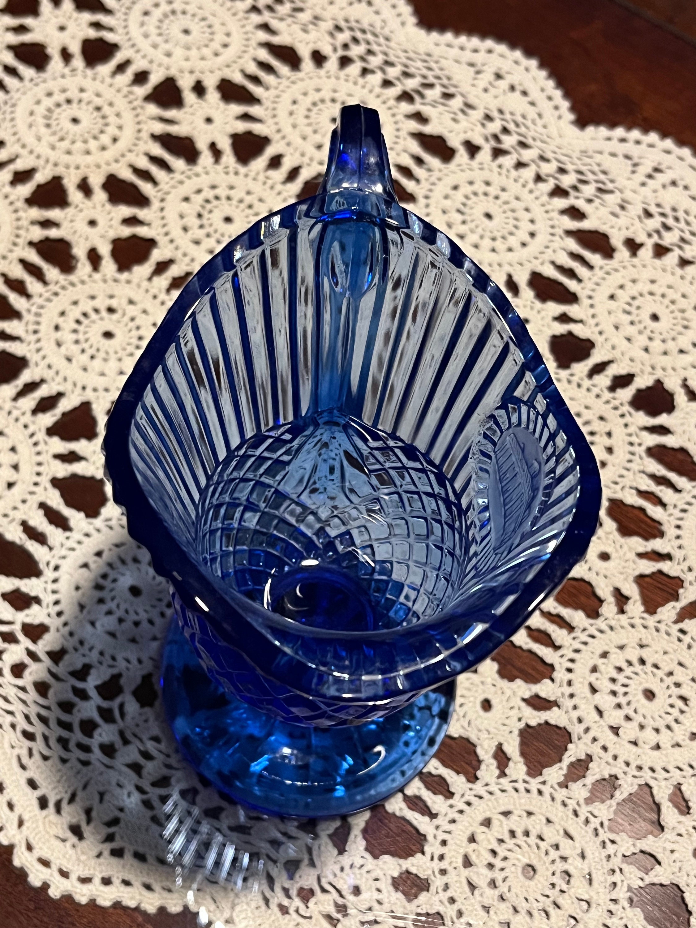 Blue Fostoria Glass Creamer Pitcher - Etsy