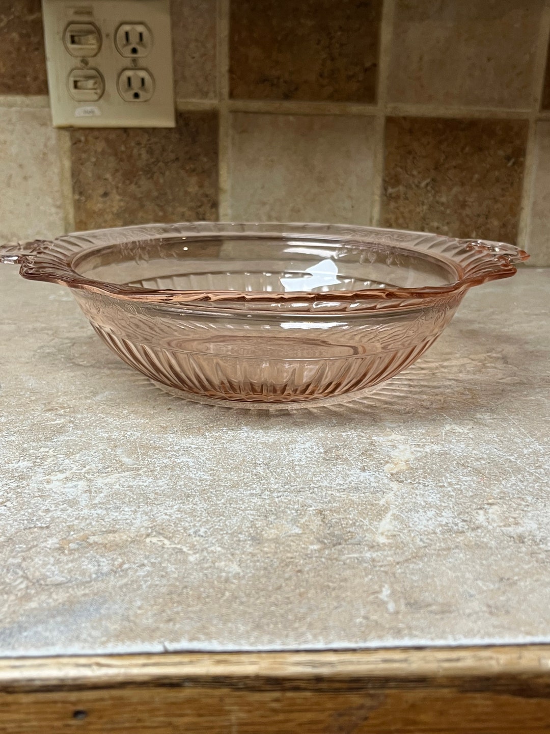 Rose Passion Bowl in Green & Pink main image 1
