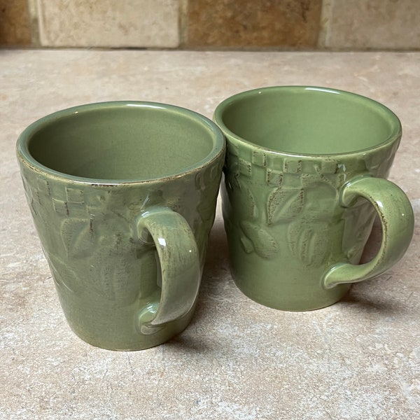 Home Grown Signature Houseware Mugs - Set of 2 Avocado Green mugs