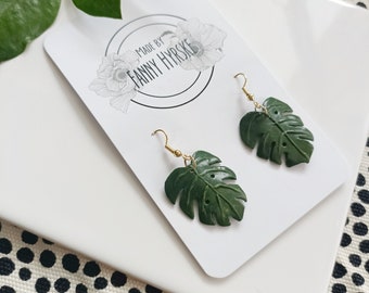 Greens, polymerclay earrings