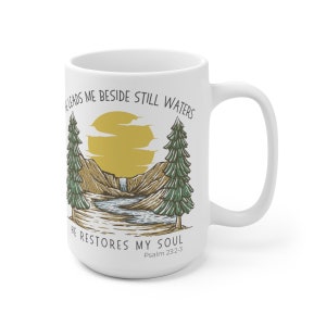 Psalm 23 Kaffee Tee große Tasse, christliche Tasse, Schrift Zitat, Bibel Vers Kaffeetasse Geschenk, Kaffeetasse Geschenk für Männer und Frauen