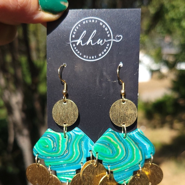 Agate Wannabe | Dangle Earrings | Handmade Earrings | Statement Earrings | Unique Earrings | Handcrafted Jewelry