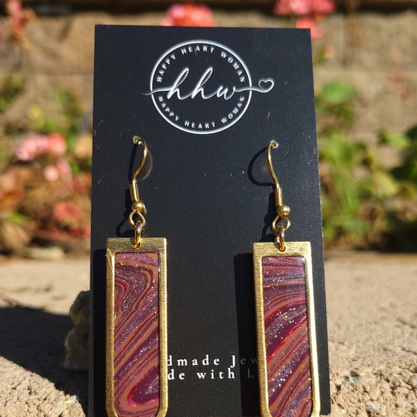 Agate Wannabe | Dangle Earrings | Handmade Earrings | Statement Earrings | Unique Earrings | Handcrafted Jewelry