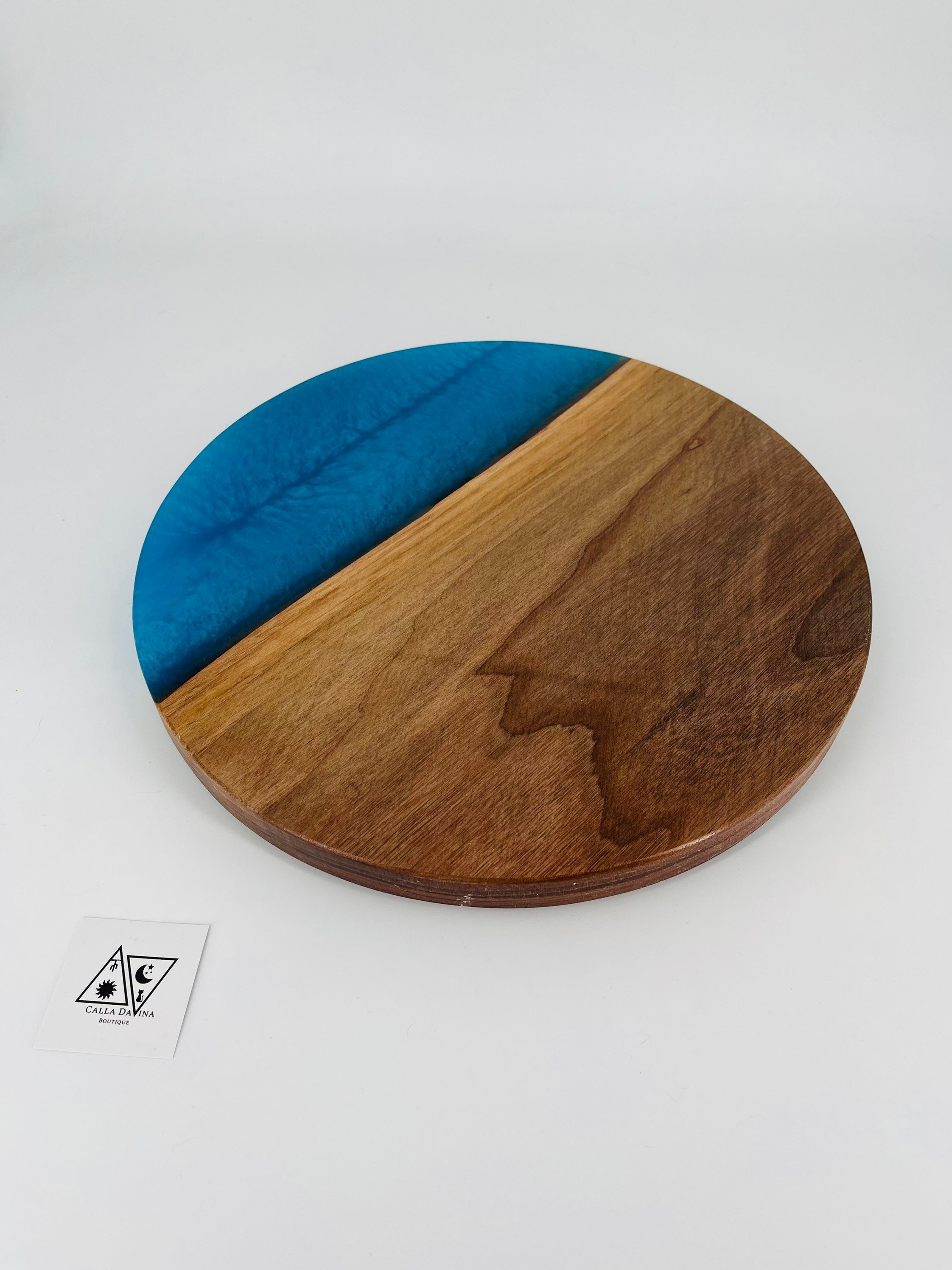 Lazy Susan Kitchen Table Centerpiece Ocean Blue 14 Round Etsy