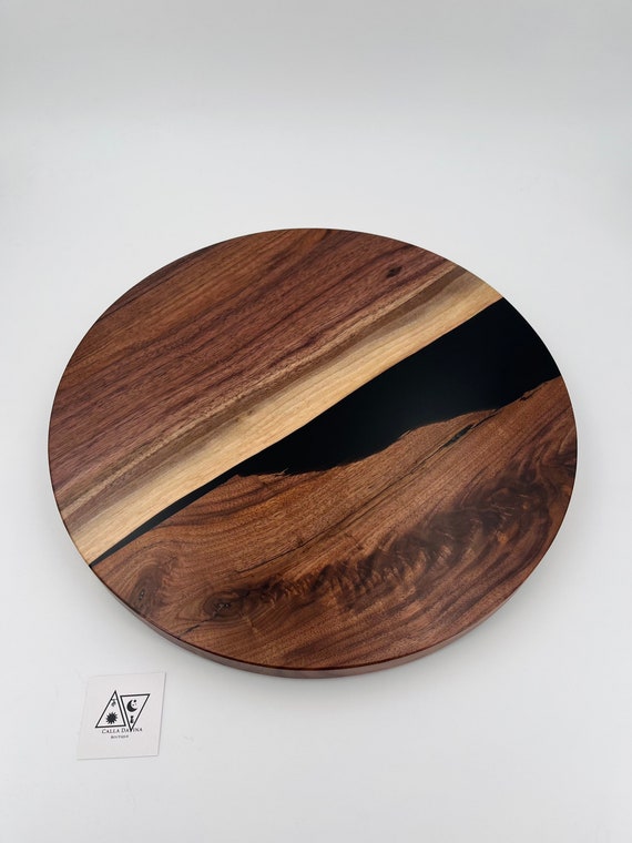 Midnight Black Lazy Susan Etsy