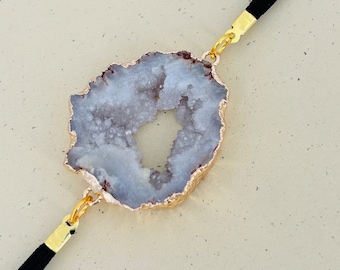 Geode Bookmark with Elastic Band for Books & Journals