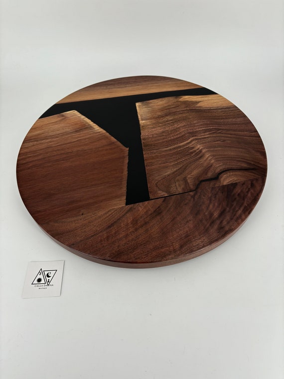 JFVKAF 2-Tier Wooden Lazy Susan Organizer Set Natural Finish 360° Rotating Turntable Kitchen Cabinet Pantry 2-Pack