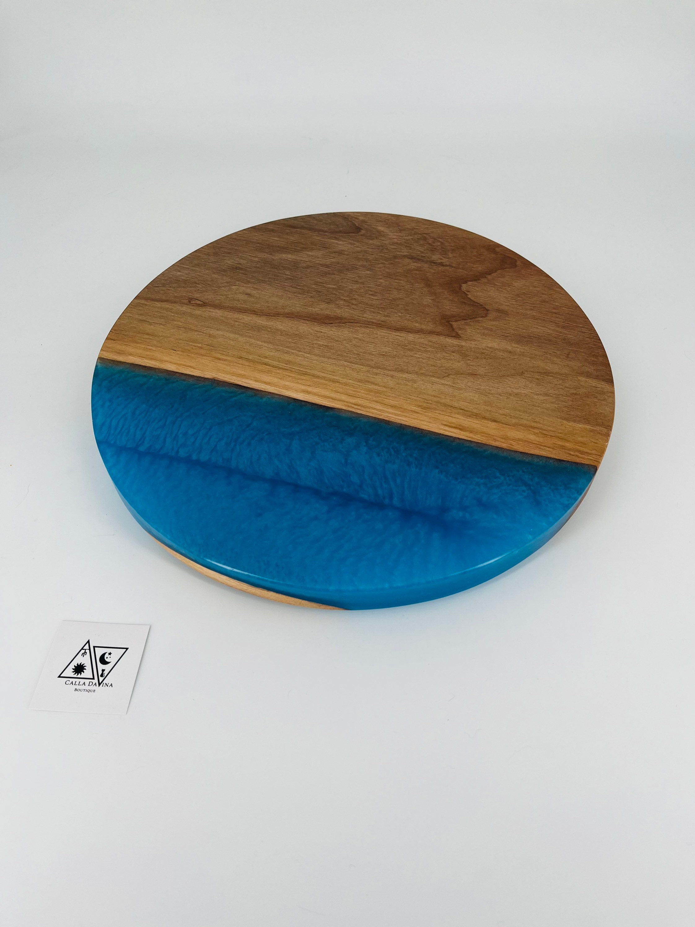 Lazy Susan Kitchen Table Centerpiece Ocean Blue 14 Round Etsy