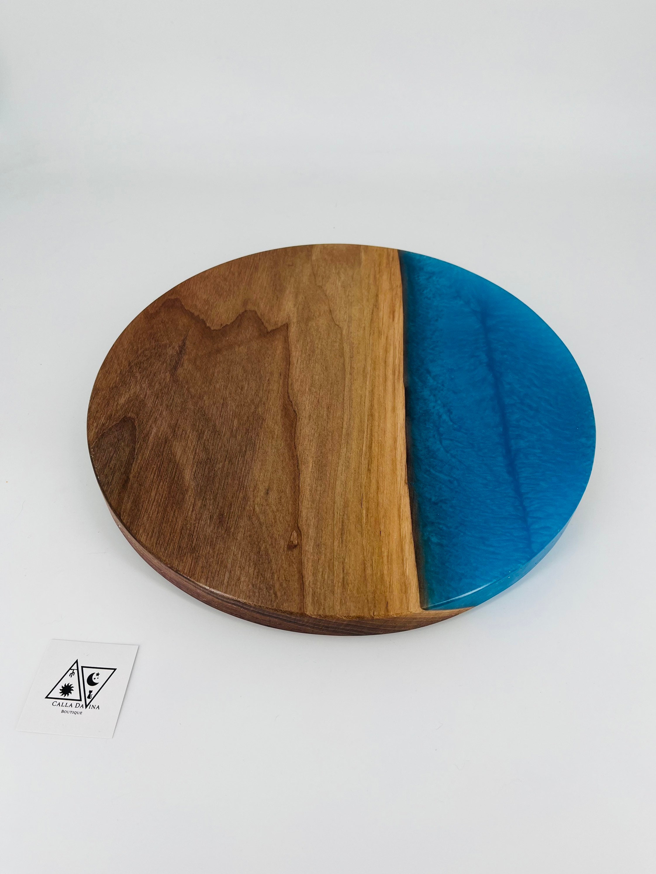 Lazy Susan Kitchen Table Centerpiece Ocean Blue 14 Round Etsy