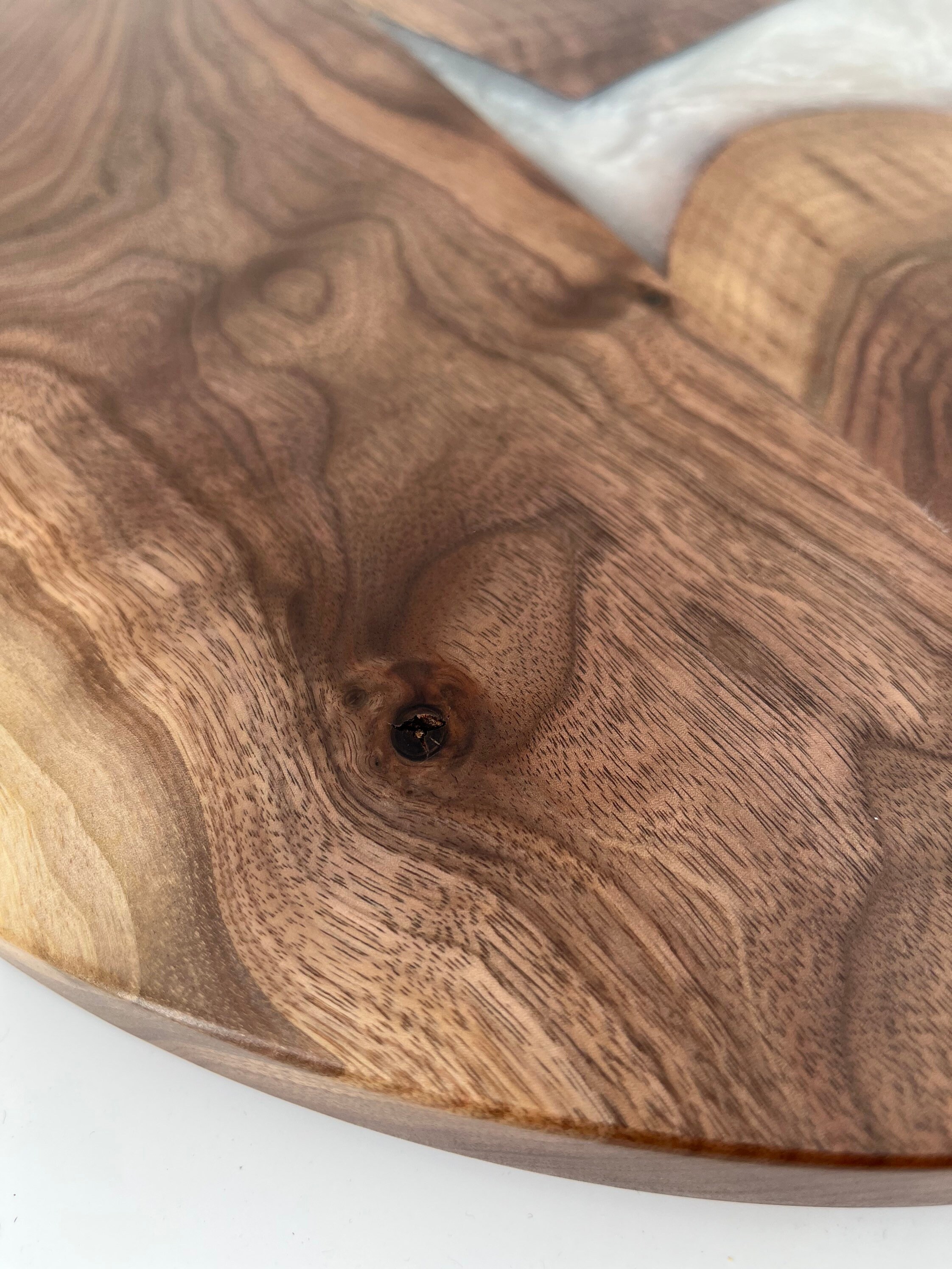 Frost Lazy Susan Table Centerpiece 17 Round Rustic Walnut Etsy