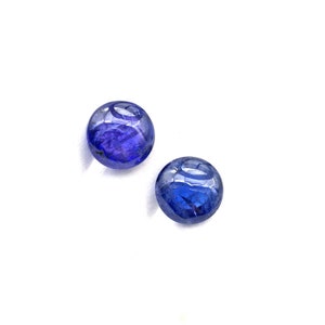 Natural Round Tanzanite || Tanzanite Round Cabochon || 81.59CTS || Cabochon Pair || Tanzanite Gemstone For Jewellery || Free Shipping ||