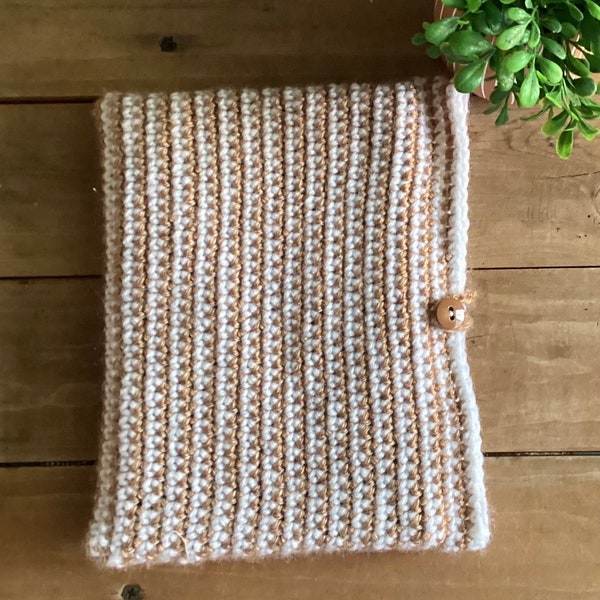 Crocheted Stripped Bible Cover/ Bible Sleeve/Book Sleeve/ Bible Pouch/ Book Pouch