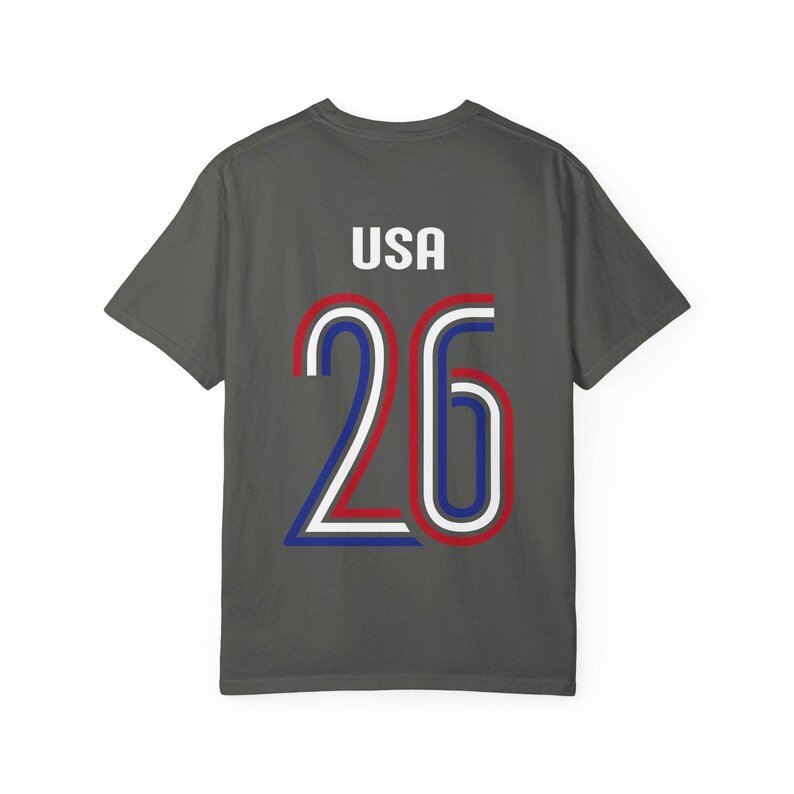 USA '26 Fussball Jersey Tee | Komfort Colors® American Football Shirt | USMNT Fanbekleidung Bild 8