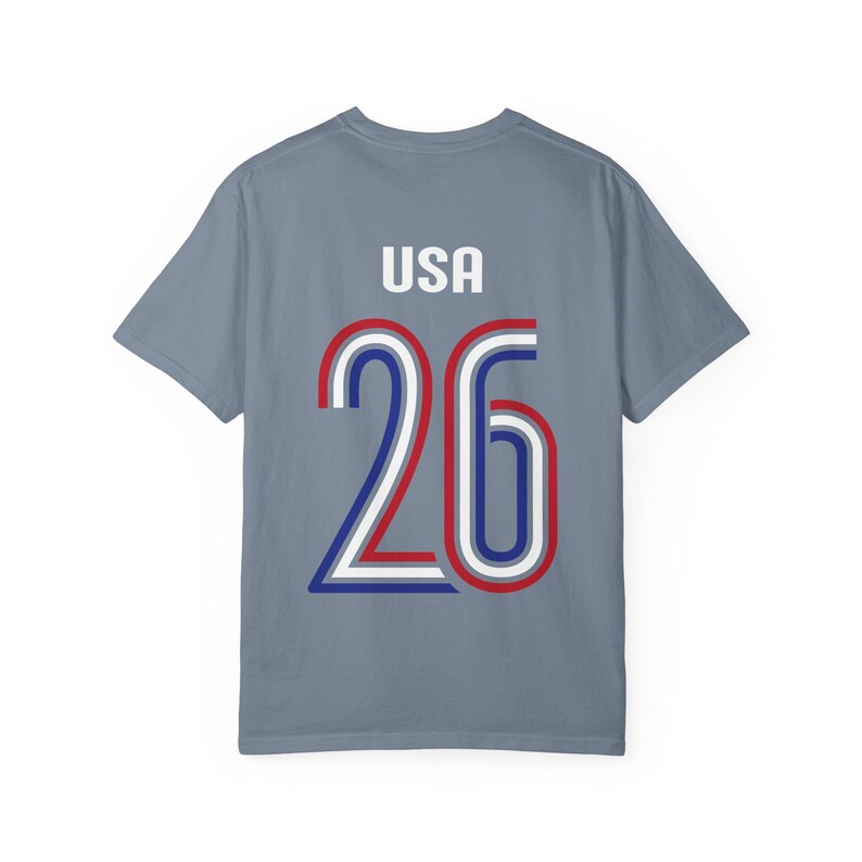 USA '26 Fussball Jersey Tee | Komfort Colors® American Football Shirt | USMNT Fanbekleidung Bild 2