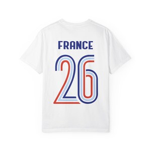 T-shirt Coupe du Monde France '26 en jersey rétro | T-shirt de football Les Bleus | Cadeau de fan de football français pour lui image 4
