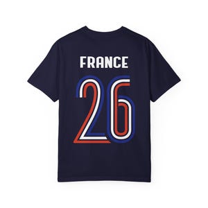 T-shirt Coupe du Monde France '26 en jersey rétro | T-shirt de football Les Bleus | Cadeau de fan de football français pour lui image 9