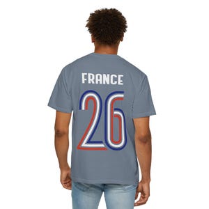 T-shirt Coupe du Monde France '26 en jersey rétro | T-shirt de football Les Bleus | Cadeau de fan de football français pour lui image 1