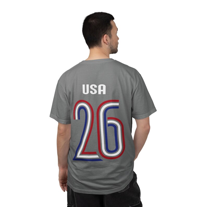 USA '26 Fussball Jersey Tee | Komfort Colors® American Football Shirt | USMNT Fanbekleidung Bild 15