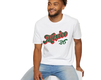 Camiseta personalizada México '26 / Camiseta personalizada con nombre y número para la Copa Mundial de Fútbol / Regalo retro para aficionados al fútbol para él y para ella.
