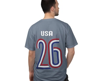 USA '26 Soccer Jersey Tee | Comfort Colors® American Football Shirt | USMNT Fan Apparel