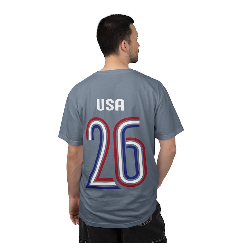 USA '26 Fussball Jersey Tee | Komfort Colors® American Football Shirt | USMNT Fanbekleidung Bild 1