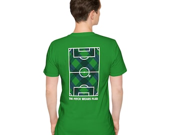 Camiseta de fútbol con estampado de tartán escocés / Ropa para aficionados al fútbol escocés
