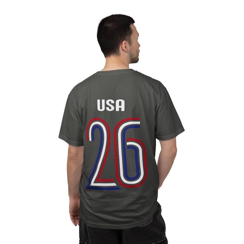USA '26 Fussball Jersey Tee | Komfort Colors® American Football Shirt | USMNT Fanbekleidung Bild 14