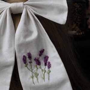 Embrodidered Bow Lavander image 2