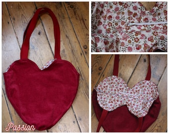 Totebag coeur - Velours