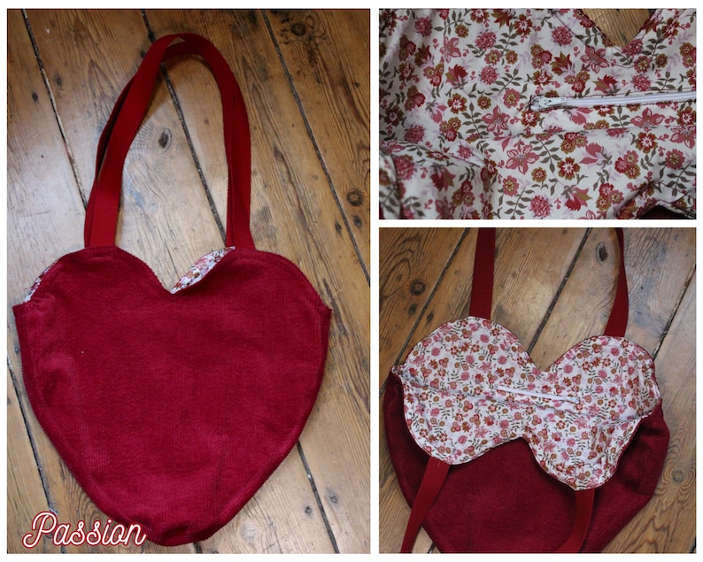 Totebag coeur Velours image 1