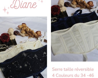 Corset Serre taille étoilé Diane (Réversible)