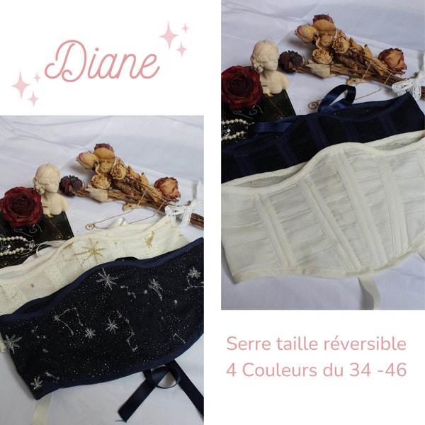 Corset Serre taille étoilé Diane (Réversible)