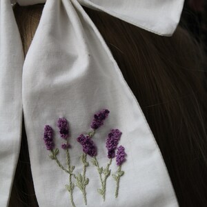 Embrodidered Bow Lavander image 4