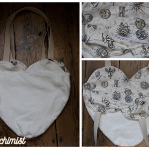 Totebag coeur Velours Alchismit