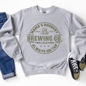Mama's Boobery, Funny Breast Feeding Shirt, Brewing Co Sweatshirt,  New Mom Sweatshirt, Mother's Day Sweatshirt, Christmas gift for new mom