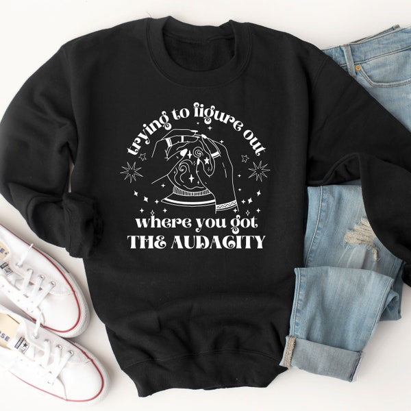 Crystal ball sweatshirt, the audacity, Evil Eye Shirt, Fortune Teller Tee, Moon Child Tshirt, Mystical Shirt, Witchcraft Shirt, feminist