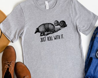 Armadillo shirt, dad pun shirt, Funny Armadillo T Shirt, Texas Shirt, Animal Lover Tee Shirt, Strange Shirt, Vintage Animal Shirt
