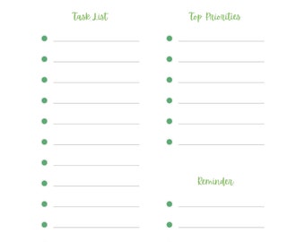 Lista de tareas diarias imprimible, planificador diario