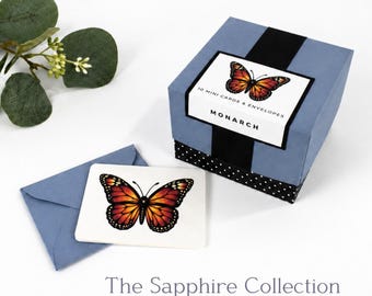 Envelope and Note Card Box Set: Monarch Butterfly Lovers - Wedding Gift Boxed Stationery