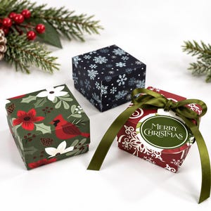 Christmas Mini Gift Box – Stocking Stuffer Packaging for Jewelry, Treats & Small Gifts – 18 Designs