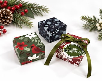 Christmas Mini Gift Box – Stocking Stuffer Packaging for Jewelry, Treats & Small Gifts – 18 Designs